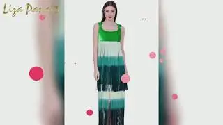 Liza Panait - Rochie din franjuri de matase. Cauti rochii elegante online?