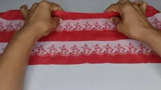 Barrado com Bordado Inglês EMBUTIDO - Pano de Prato Costura Criativa Passo a Passo