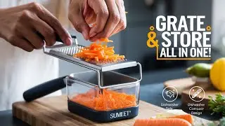 Stainless Steel Vegetable Grater with Storage &ndash; A Must-Have Kitchen Tool!