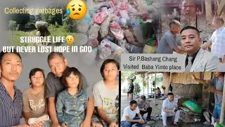 Sir P Bashang chang gave a visit to needy family's house(baba Yimto)giving help,peace and comfort🧡🫡
