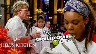 Ramsay's Furious as Chefs Try to Serve Spoiled Crab & Trash Spaghetti | Hell's Kitchen Full Service