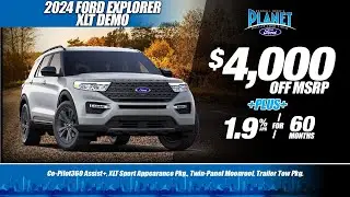 New 2024 Ford Explorer XLT Offer | $4,000 OFF MSRP +PLUS+ 1.9% for 60m | Ford Dealer in Dallas, TX