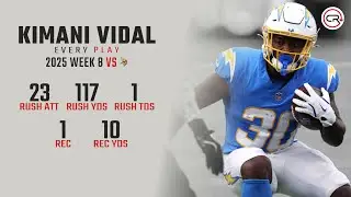 Kimani Vidal Week 8 Highlights | Every Run, Target, and Catch vs Vikings