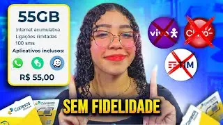 O MELHOR PLANO SEM FIDELIDADE! - CORREIOS CELULAR 55GB POR 55$!