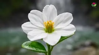 Amazing Flower Blooming Near Waterfall | Relaxing music for soothing 🌸🌹