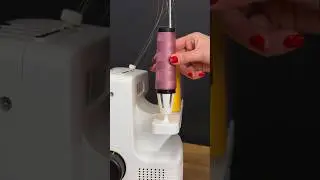 ➡️ Wie man eine gro&szlig;e Spule auf einer Overlock richtig befestigt 😉👍#overlock #lifehack #tip #n&auml;hen