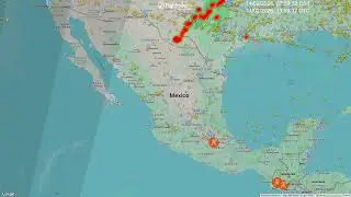 Tráfico de aviación sobre la República Mexicana y sus fronteras.