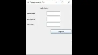 SIGNUP PAGE IN JAVA | PROGRAMMING BUGZ