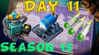 Boom Beach Warships Season 13 Day 11 || 5 ER, Troop Damage, Barrage/Art Meta