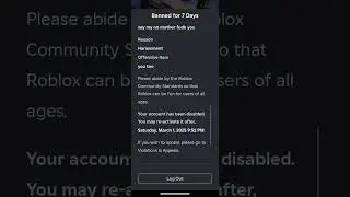 How did I get banned for 7 day😭😭#roblox#short
