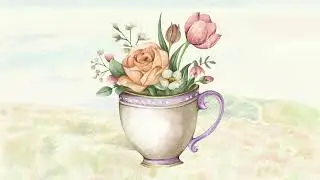 Soft Blooms in Watercolor  | 4K TV Frame.