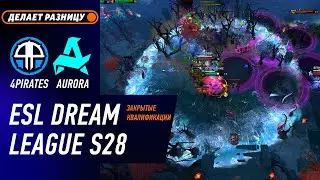 AURORA vs 4PIRATES - ЛУЧШИЕ МОМЕНТЫ DreamLeague S28 - Закрытые Квалификации Восточной Европы