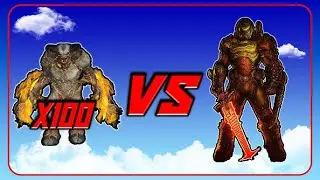 WHO WILL WIN? 100 BARONS OF HELL OR 1 DOOM SLAYER?