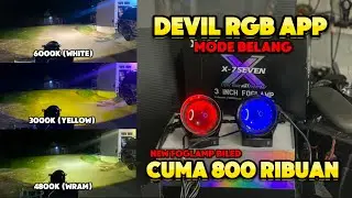 AUTO GOIB FOGLAMP SATU INI‼️ NEW FOGLAMP BILED 3 INCH X-7SEVEN X-400 DEVIL RGB APP MODE BELANG