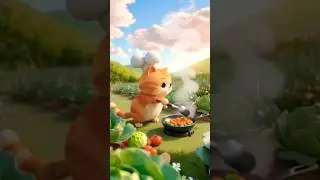 Kucing Chef di Kebun Kol #shorts #cerita #kucing