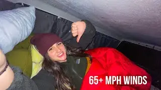 Sleeping In My Truck During a HEAVY Rain And Wind Storm (Truck Camping)