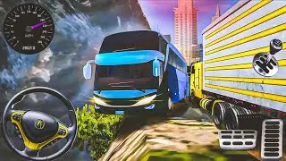 Risky Roads Bus Driver Off-Road  | Dangerous Hill Bus Driving Simulator Gameplay