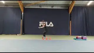Tennis Footwork- First step speed- 4 cone drill (with simultaneous split)