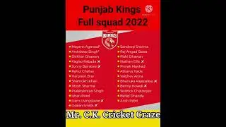 #pbks full #squad #2022 . #PunjabKings #cricket #cricketlover #shorts #team #viral #video #captain