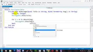 Passing a Variable Number of Arguments to Procedures in VB NET 2012