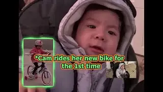 Cam learns to ride her new bike