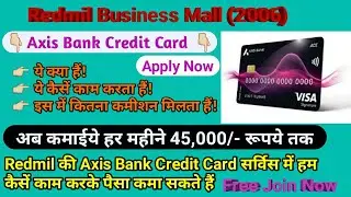 How to work in Axis Bank Credit Card For Redmil Business Mall | How to apply Axis Bank Credit Card
