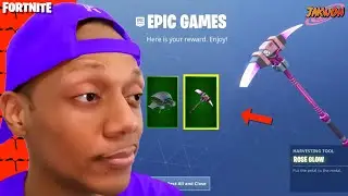 New Free Rose Glow Pickaxe & Wild Streak Glider Gameplay Update 8.30 | Fortnite: Battle Royale