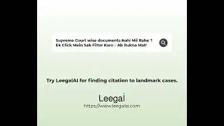 Try LeegalAI for finding citations to landmark Cases.