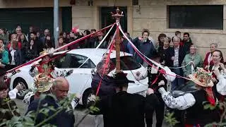 Una muestra de folklore charro en la procesión de la Virgen de la Encarnación.