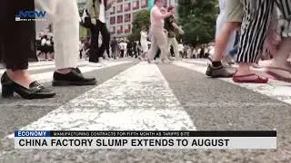 China factory slump extends to August