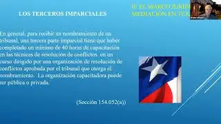 La Mediación Familiar en los Estados Unidos:  Texas como un Ejemplo