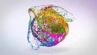 Colourful paint splash logo animation