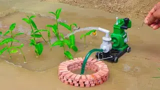 DIY TRACTOR MINI WELL WATER PUMP DIESEL ENGINE SCIENCE PROJECT || @Topland || @KeepVilla