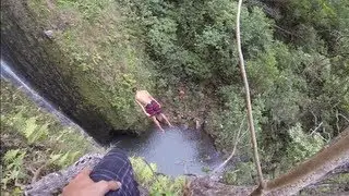 Sketchy Hawaii Cliff Jump