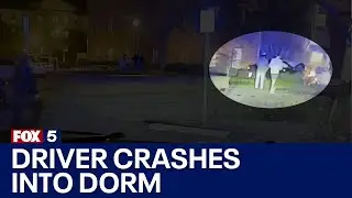 Dash camera video shows driver crashed into Georgia Southern dorm