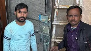 How to install smart electric lock steel gate, Hawkvision electronic door lock welding fitting
