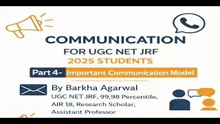 Part-4| Communication| Important Communication Model| 100% Questions| UGC NET PAPER 1|