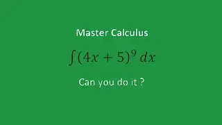 Master Calculus - Integration by Substitution 1 #CalculusMadeEasy #IntegrationTechniques #calculus