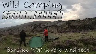 Wild camping in a STORM / WIND TEST a budget tent / CAMPING on a budget