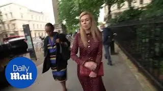 Carrie Symonds leaves Boris Johnson's Tory campaign launch in london