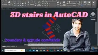 3D stairs in autocad | Extrude command in autocad |