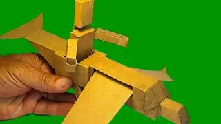 DIY Toys - Making a Riding Bird from Blueprints Printed on Cardboard