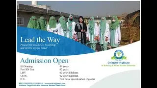 Oriental Institute Of Nursing & Allied Health Sciences |Admission Open 2022 |BS Nursing LHV Post RN
