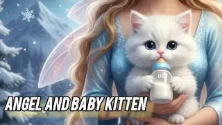 Playing in the snow with fireflies, this kitten is in danger, owls and wolves are lurking