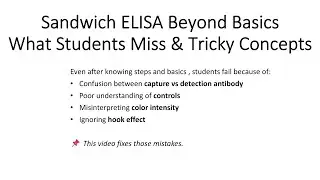 Sandwich ELISA Beyond Basics|Trap Questions, Standard Curve & Common Mistakes