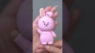 Make a kookie by Bt21 Figure with air dry foam clay craft art Fondant #bts #bt21 #bt21cooky  #kookie