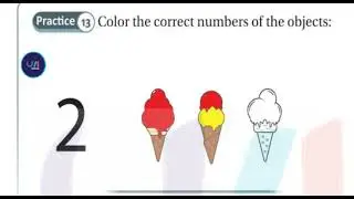 Color the correct numbers of theob of the objects