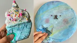 Plaster Clay Cracking & Slime ASMR Video #344