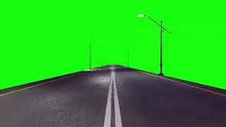 Highway (Road) green screen || Chroma key || Loops and dots