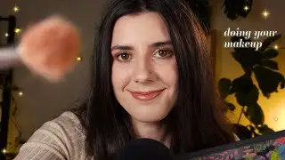 ASMR doing your makeup as I guess random things about you 💚 (personal attention, clicky whispers)